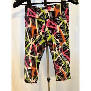 NWT Fabletics Salar Crop Women's size S Lime Green/ Pink/ Orange